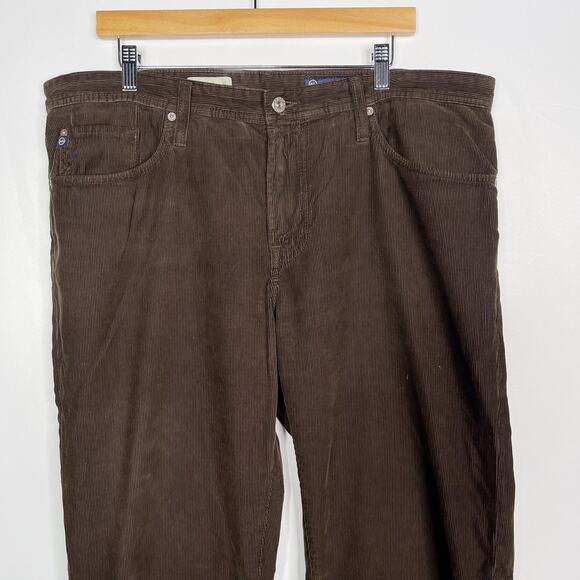 AG Adriano Goldschmied Mens 38 x 34 Brown Protege Straight Leg Corduroy Pants - Picture 3 of 9